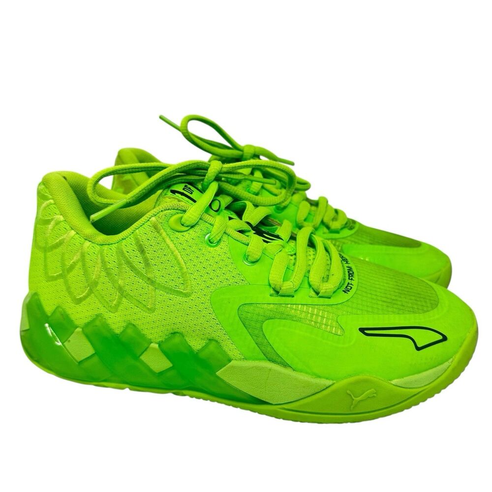 Size 6 Puma MB.01 Low Volt Men's Green Gecko Basketball LAMELO BALL Shoes